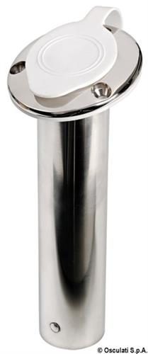 Portacanne inox 75° tappo bianco